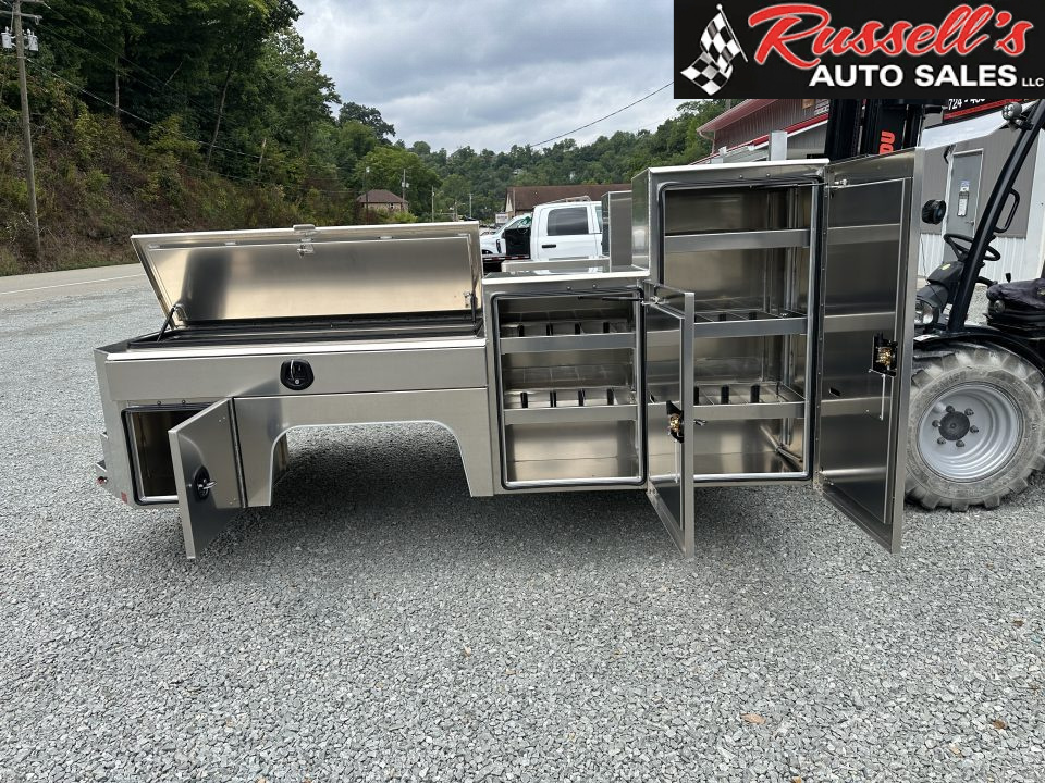 New Martin Truck Bodies Aluminum Gooseneck Service Body DRW 84" CA Cab and Chassis 57" Tall Front Box SMOOTH APPEARANCE Gooseneck Bodies