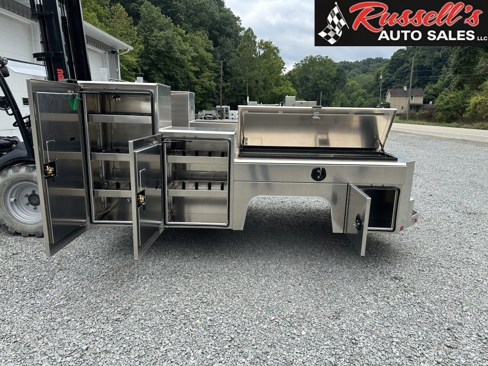 New Martin Truck Bodies Aluminum Gooseneck Service Body DRW 84" CA Cab and Chassis 57" Tall Front Box SMOOTH APPEARANCE Gooseneck Bodies