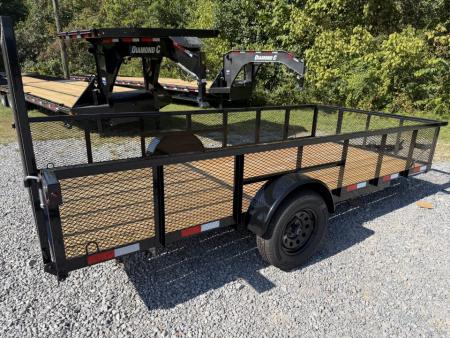 New 2027 Down 2 Earth DTE7614G29 76”X14’ Utility Trailer 24” HIGH MESH SIDES TUBE RAIL FOLD FLAT GATE