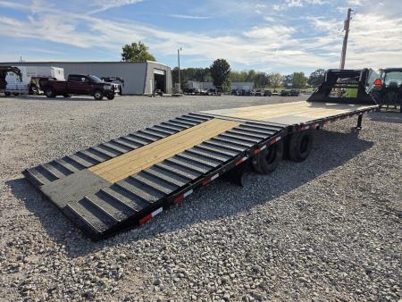 New 2027 Load Trail 102X32 TANDEM LO-PRO GOOSENECK W/12' CLETED HYDROTAIL 10K AXLES HDSS & HYDROJACKS