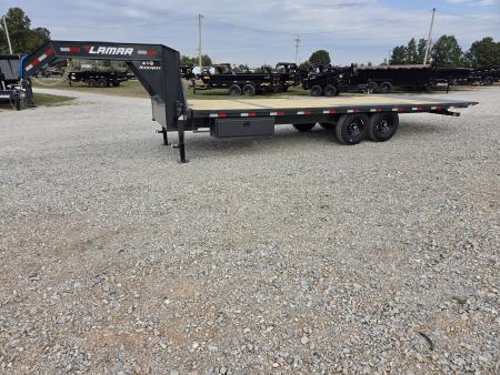 New 2027 Lamar 102X24 TANDEM 14K GOOSENECK DECKOVER POWER TILT W/14PLY