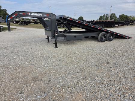 New 2027 Lamar 102X24 TANDEM 14K GOOSENECK DECKOVER POWER TILT W/14PLY