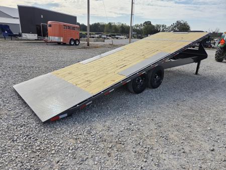 New 2027 Lamar 102X24 TANDEM 14K GOOSENECK DECKOVER POWER TILT W/14PLY