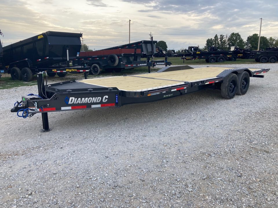 New 2027 Diamond C Trailers 102X24 TANDEM 23K TILT W/ 6' STATIONARY DECK, 18' TILT DECK W/ POWER OPTION, DRIVE OVER FENDERS & HYDROJACK Tilt Trailer