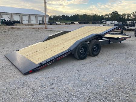 New 2027 Diamond C Trailers 102X24 TANDEM 23K TILT W/ 6' STATIONARY DECK, 18' TILT DECK W/ POWER OPTION, DRIVE OVER FENDERS & HYDROJACK Tilt Trailer
