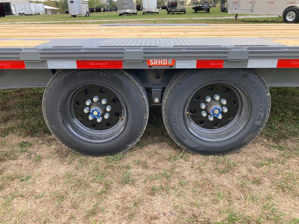 New 2027 Diamond C Trailers 102X40 TANDEM 12K GN W/ MAX RAMPS & RATCHET RAIL Flatbed Trailer