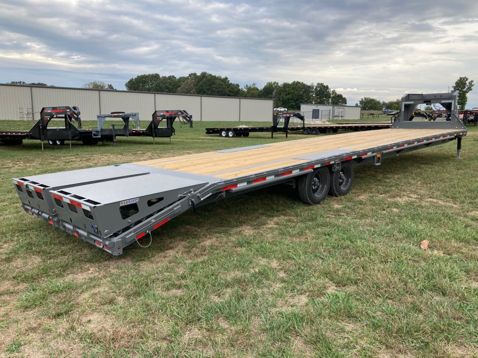 New 2027 Diamond C Trailers 102X40 TANDEM 12K GN W/ MAX RAMPS & RATCHET RAIL Flatbed Trailer