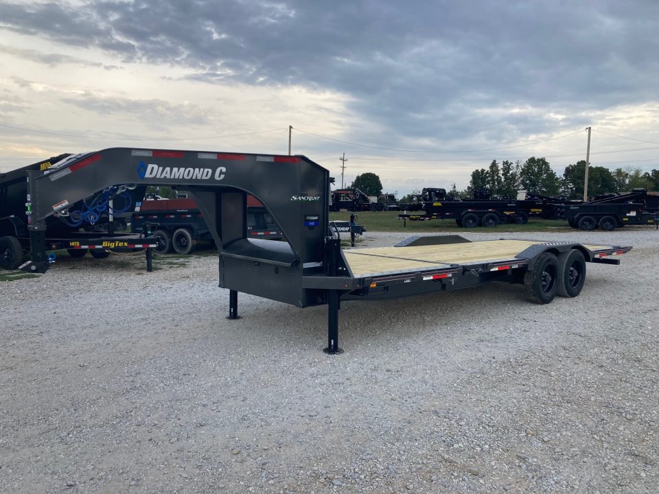 New 2027 Diamond C Trailers 102X24 TANDEM 23K GN W/ 6' STATIONARY, 18' TILT DECK W/ POWER OPTION, HYDROJACKS & DRIVE OVER FENDERS Tilt Trailer