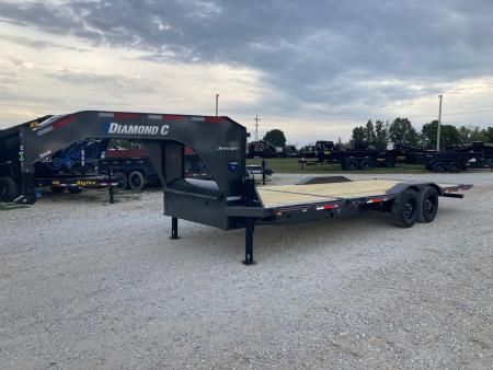 New 2027 Diamond C Trailers 102X24 TANDEM 23K GN W/ 6' STATIONARY, 18' TILT DECK W/ POWER OPTION, HYDROJACKS & DRIVE OVER FENDERS Tilt Trailer