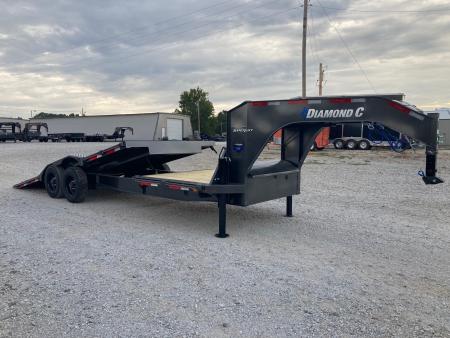 New 2027 Diamond C Trailers 102X24 TANDEM 23K GN W/ 6' STATIONARY, 18' TILT DECK W/ POWER OPTION, HYDROJACKS & DRIVE OVER FENDERS Tilt Trailer