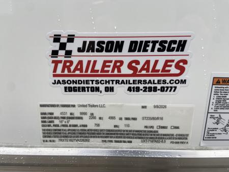 New United Trailers UXT-716 Cargo Enclosed Trailer