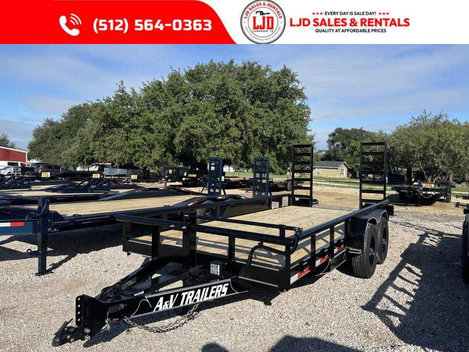 New 2027 A & V - 83" X 16' - HD Pipetop - 16K Equipment Trailer