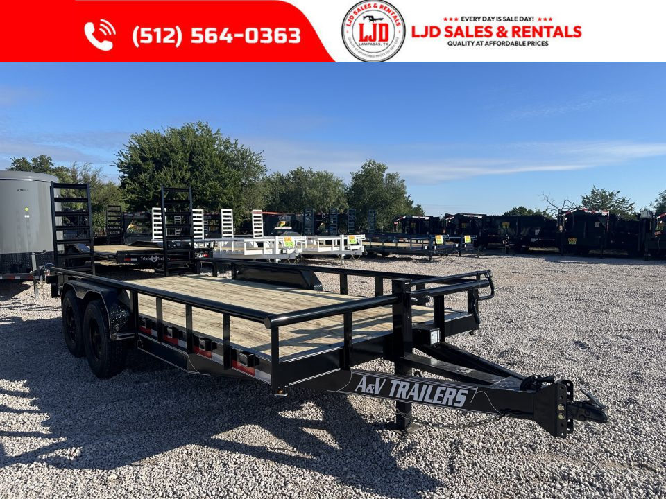 New 2027 A & V - 83  X 18' - HD Pipetop - 16K Equipment Trailer