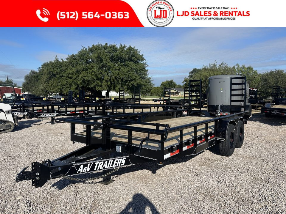 New 2027 A & V - 83" X 18' - HD Pipetop - 16K Equipment Trailer