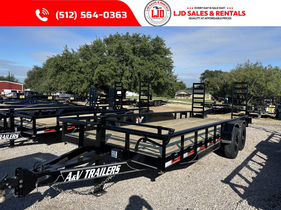 New 2027 A & V - 83" X 20' - HD Pipetop - 16K Equipment Trailer