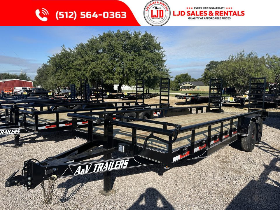 New 2027 A & V - 83" X 22' - HD Pipetop - 16K Equipment Trailer
