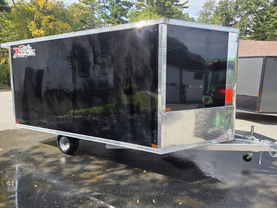 New 2026 Nitro 101x12 snowmobile trailer hybrid v nose bag with spoiler Snowmobile Trailer