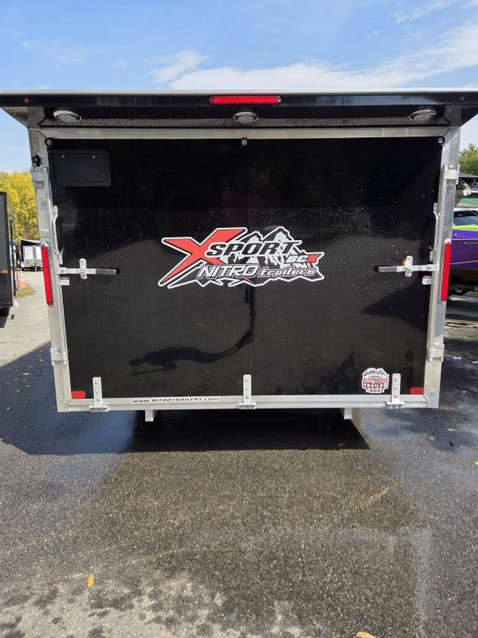 New 2026 Nitro 101x12 snowmobile trailer hybrid v nose bag with spoiler Snowmobile Trailer