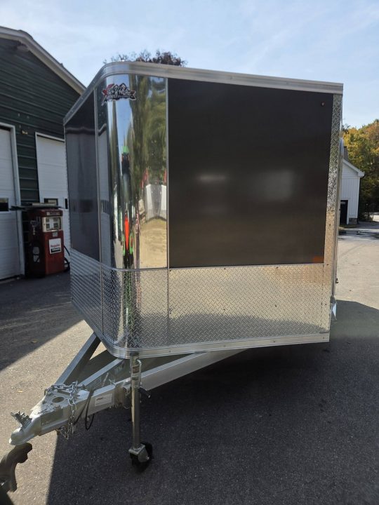 New 2026 Nitro 101x12 snowmobile trailer hybrid v nose bag with spoiler Snowmobile Trailer