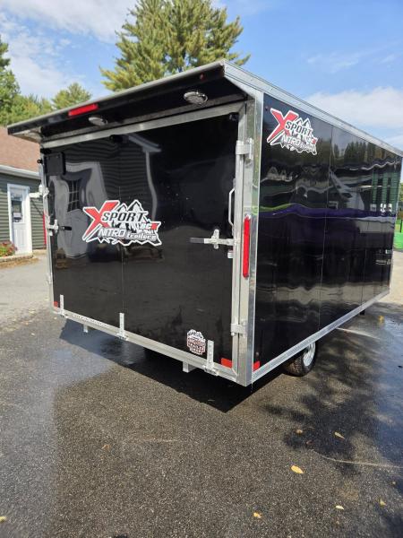 New 2026 Nitro 101x12 snowmobile trailer hybrid v nose bag with spoiler Snowmobile Trailer