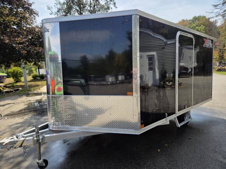 New 2026 Nitro 101x12 snowmobile trailer hybrid v nose bag with spoiler Snowmobile Trailer