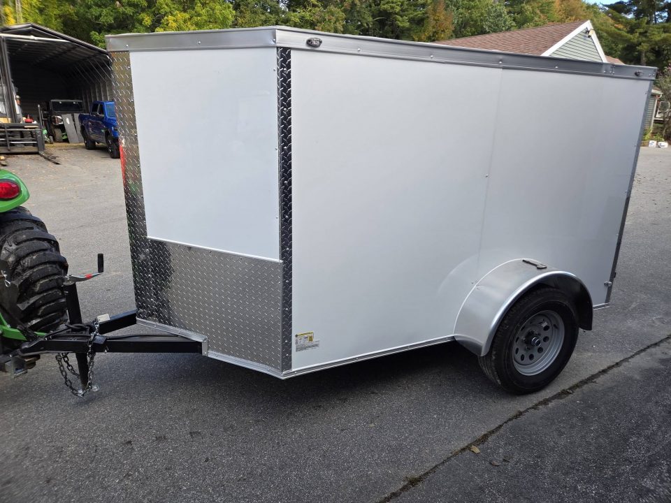New 2027 One Stop 5x8 enclosed cargo trailer rear ramp and side door Cargo / Enclosed Trailer