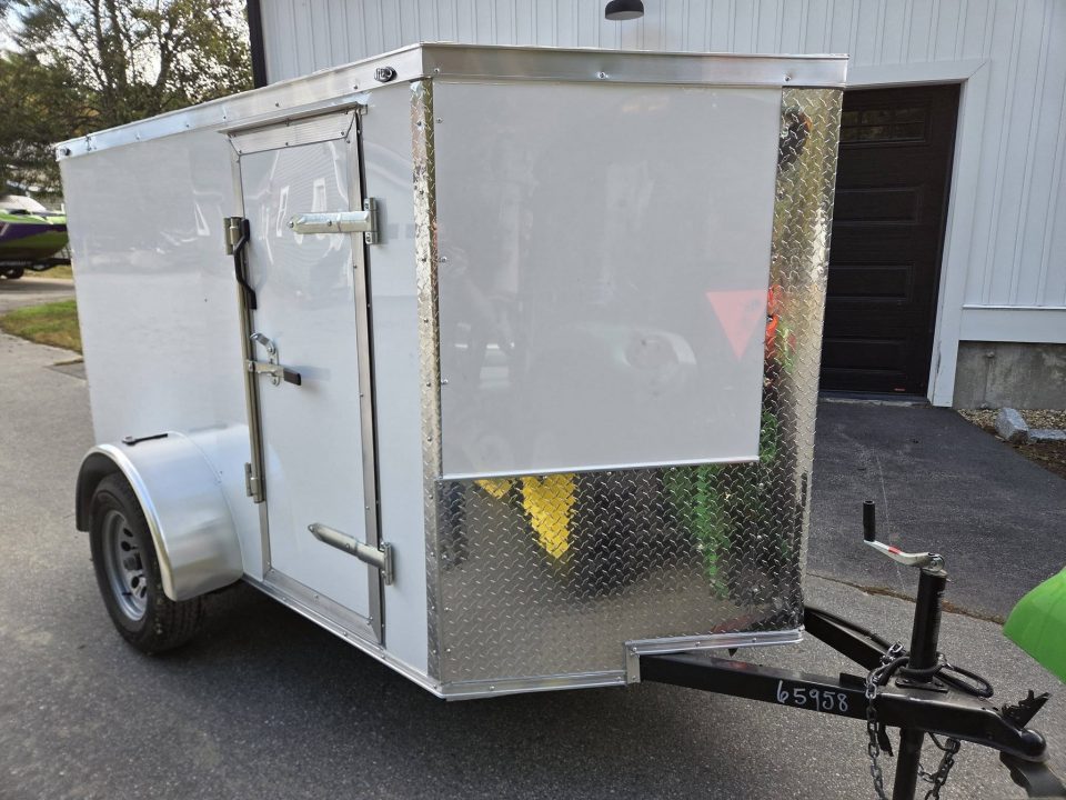 New 2027 One Stop 5x8 enclosed cargo trailer rear ramp and side door Cargo / Enclosed Trailer