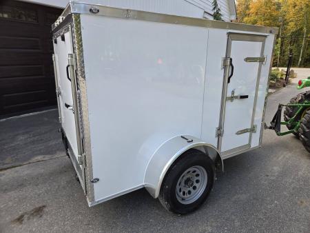 New 2027 One Stop 5x8 enclosed cargo trailer rear ramp and side door Cargo / Enclosed Trailer