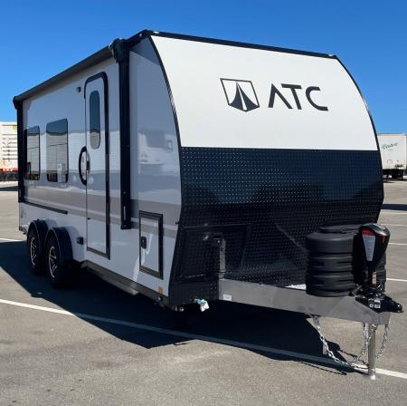 New ATC 20' Aluminum Toy Hauler Trailer PLa 450 (2011-Front Bunk) 1/2 Ton Towable,White, Awning, 7700 GVWR
