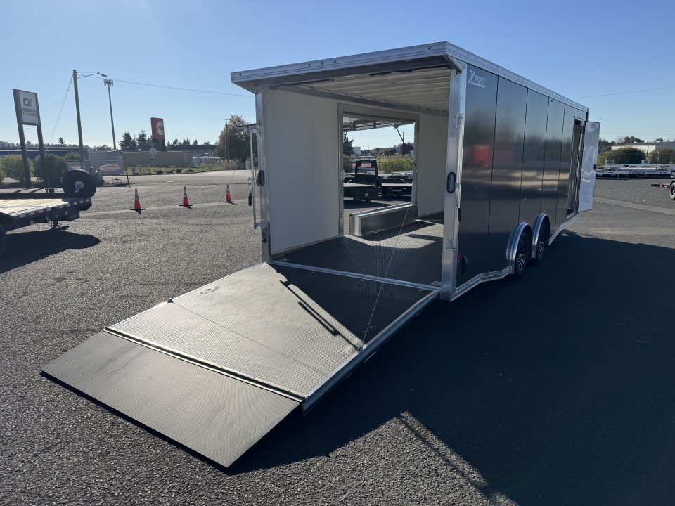 New 2027 ALCOM XPRESS 8.5X24 Car Hauler w/ Side Escape Door 10K GVWR