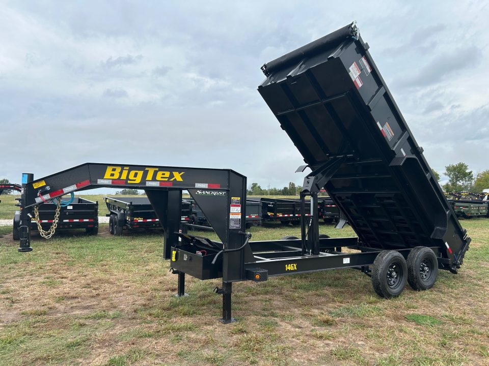 Used 2027 Big Tex 83x16 Tandem 15.9K GN Dump w/ 2' Sides & Slide In Ramps
