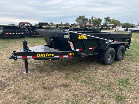 New 2027 Big Tex 83x14 Tandem 15.4K Telescopic Dump w/ 7 Gauge Floor, Hydraulic Jack, Long Arm Tarp, & Solar