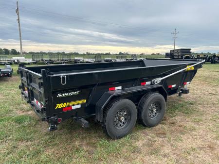 New 2027 Big Tex 83x14 Tandem 15.4K Telescopic Dump w/ 7 Gauge Floor, Hydraulic Jack, Long Arm Tarp, & Solar