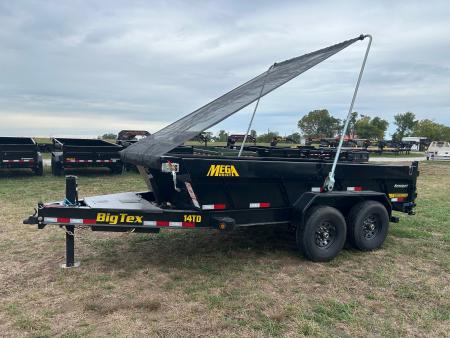 New 2027 Big Tex 83x14 Tandem 15.4K Telescopic Dump w/ 7 Gauge Floor, Hydraulic Jack, Long Arm Tarp, & Solar