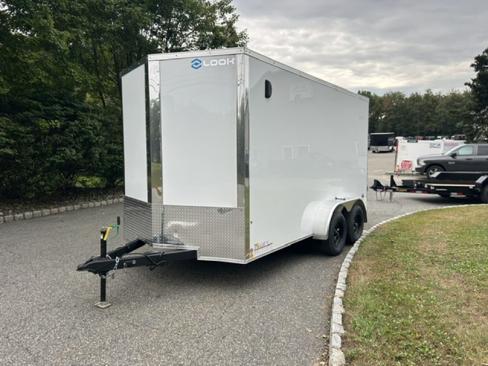 New 2027 Look Trailers 7X14 V nose with ramp and side door , 7,000 lb. GVWR Cargo / Enclosed Trailer