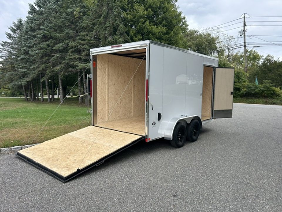 New 2027 Look Trailers 7X14 V nose with ramp and side door , 7,000 lb. GVWR Cargo / Enclosed Trailer