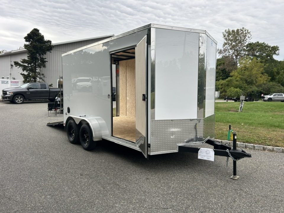 New 2027 Look Trailers 7X14 V nose with ramp and side door , 7,000 lb. GVWR Cargo / Enclosed Trailer