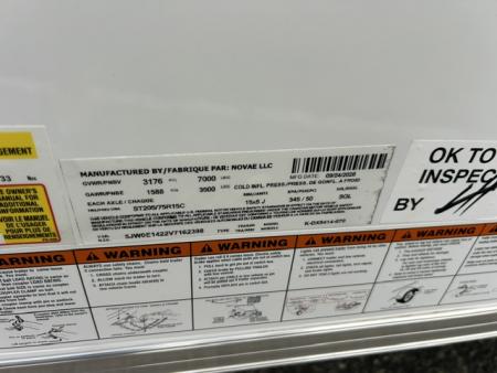 New 2027 Look Trailers 7X14 V nose with ramp and side door , 7,000 lb. GVWR Cargo / Enclosed Trailer