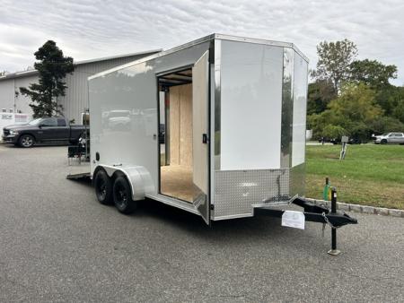 New 2027 Look Trailers 7X14 V nose with ramp and side door , 7,000 lb. GVWR Cargo / Enclosed Trailer