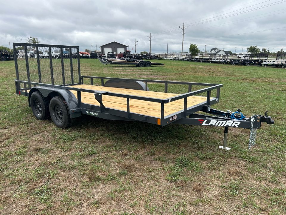New 2027 Lamar 83x16 Tandem 7K Utility w/ 4' Ramp Gate