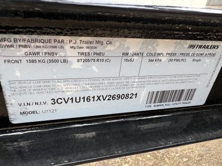 New 2027 PJ Trailers 12' ATV Utility U7 Utility Trailer