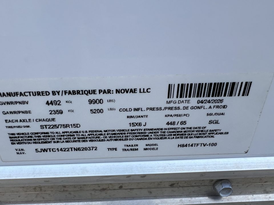 New 2026 H&H Trailers 7 X 14 Cargo H8414TFTV-100 Cargo / Enclosed Trailer