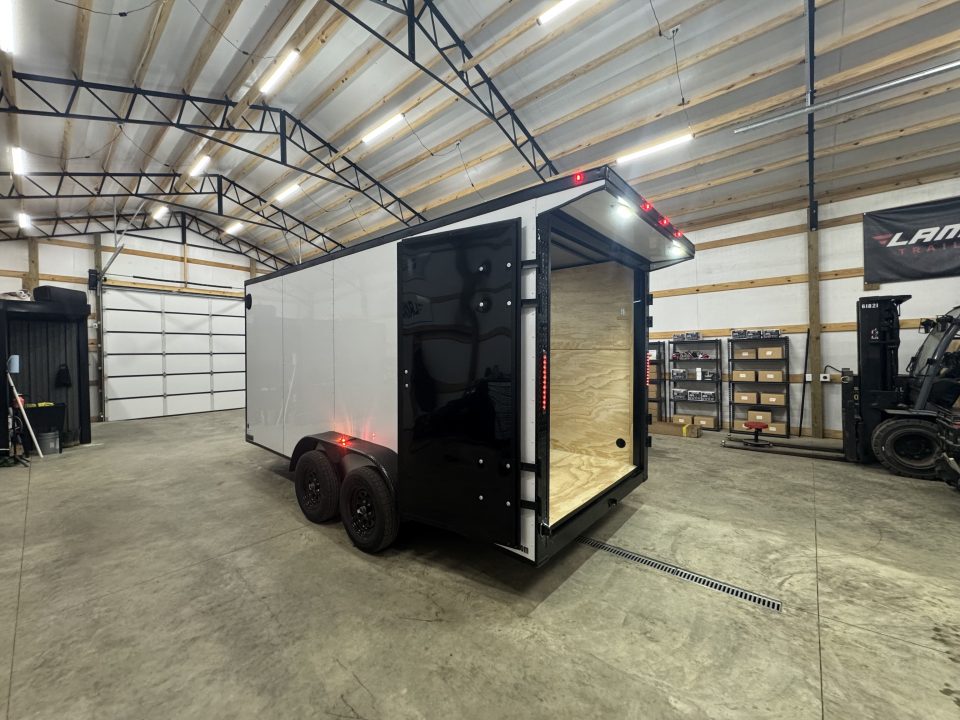 New 2027 PowerLine Cargo 7x16x7TA Barn Door Cargo / Enclosed Trailer