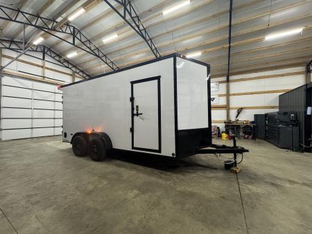 New 2027 PowerLine Cargo 7x16x7TA Barn Door Cargo / Enclosed Trailer