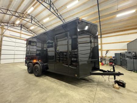 New 2027 PowerLine Cargo 7x16x7TA Barn Door Cargo / Enclosed Trailer