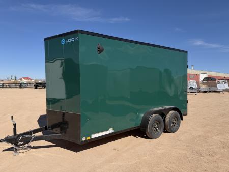 New 2027 LOOK TRAILERS-7x14- 7K- Green/Black out Package