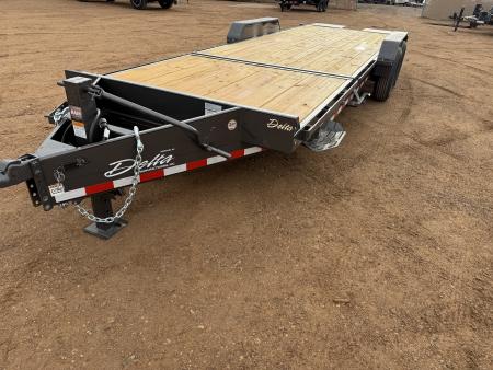 New 2027 Delta Trailers 22' Tilt Trailer- 14K- Storm Gray Metallic