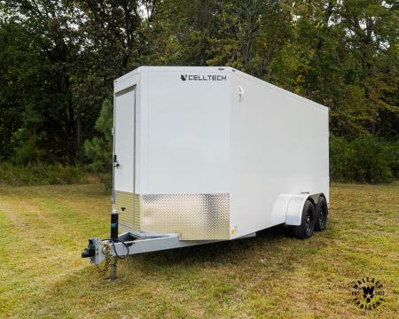 New 2026 Cell-Tech Trailers 7x16 10K Enclosed Trailer w/ V-Nose Front Door