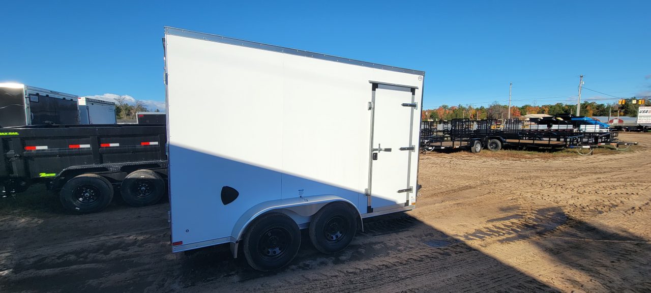 New 2027 US Cargo 6X12 WHITE 7' BARN DOOR 7K Cargo / Enclosed Trailer