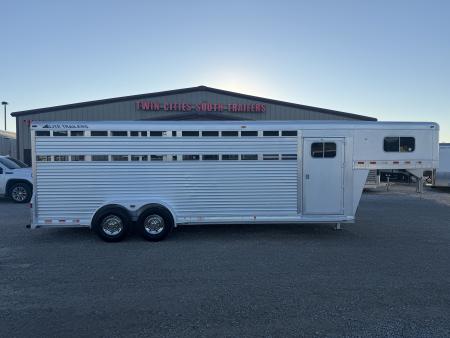 Used 2008 Elite 24' Stock Combo Gooseneck Stock Trailer